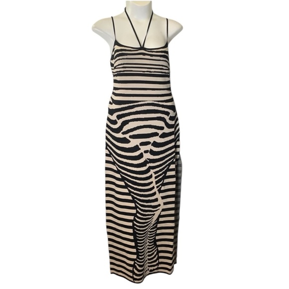 Plus Size, Fashion Nova Black and White Bodycon Maxi Dress, 3X - Picture 4 of 8